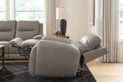 Real Moments Ash Power Reclining Loveseat with Audio Seating - PCU1370018A
