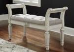 Realyn Antique White Accent Bench - Gate FurnitureAccent Bench