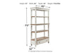 Realyn Brown/White 75" Bookcase - Gate FurnitureBookcases