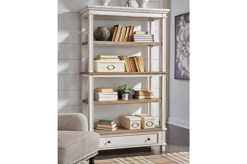 Realyn Brown/White 75" Bookcase - Lara FurnitureBookcases