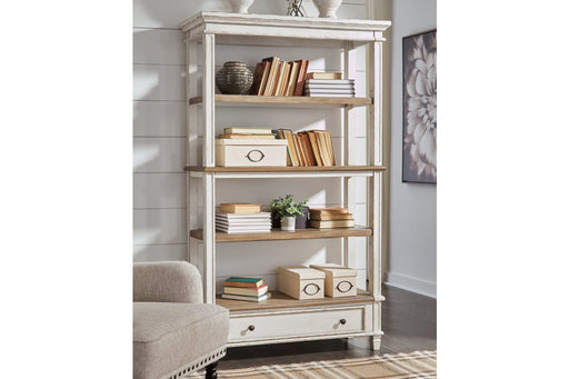 Realyn Brown/White 75" Bookcase - Gate FurnitureBookcases