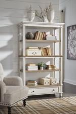Realyn Brown/White 75" Bookcase - Lara FurnitureBookcases