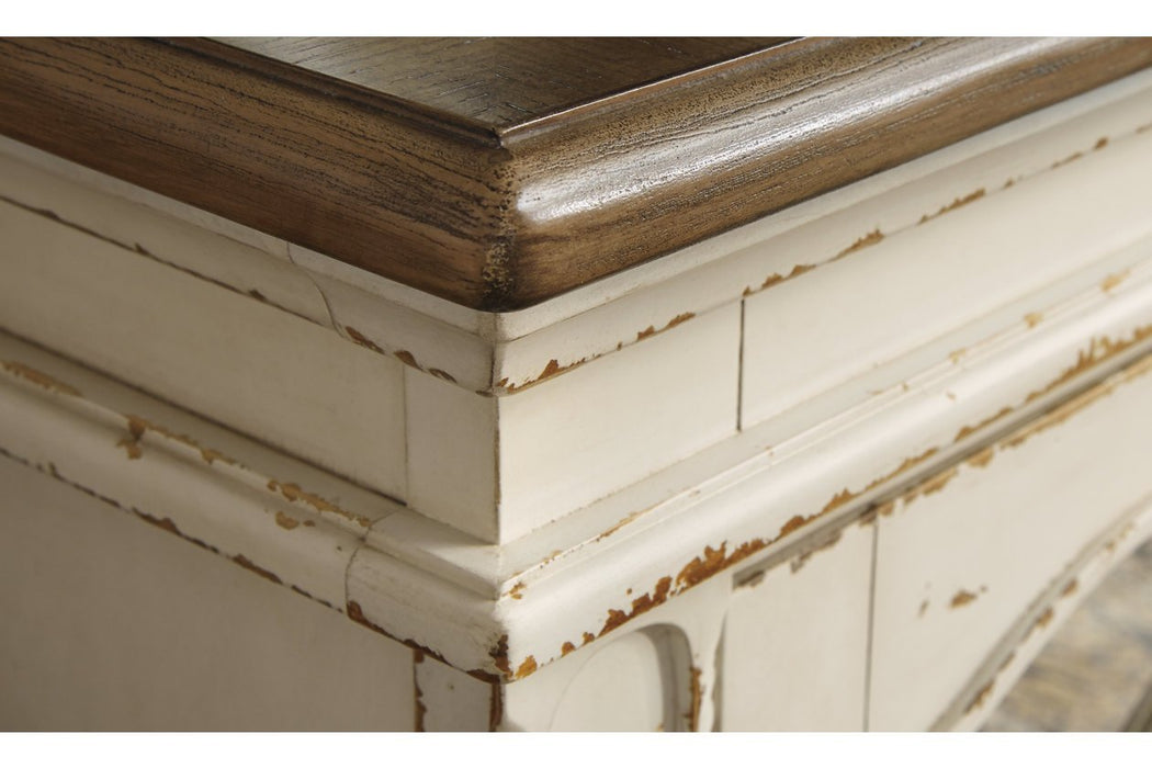 Realyn Chipped White 74" TV Stand - Gate FurnitureTV Stand