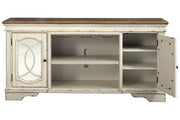 Realyn Chipped White 74" TV Stand - Lara FurnitureTV Stand