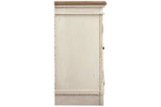 Realyn Chipped White 74" TV Stand - Lara FurnitureTV Stand