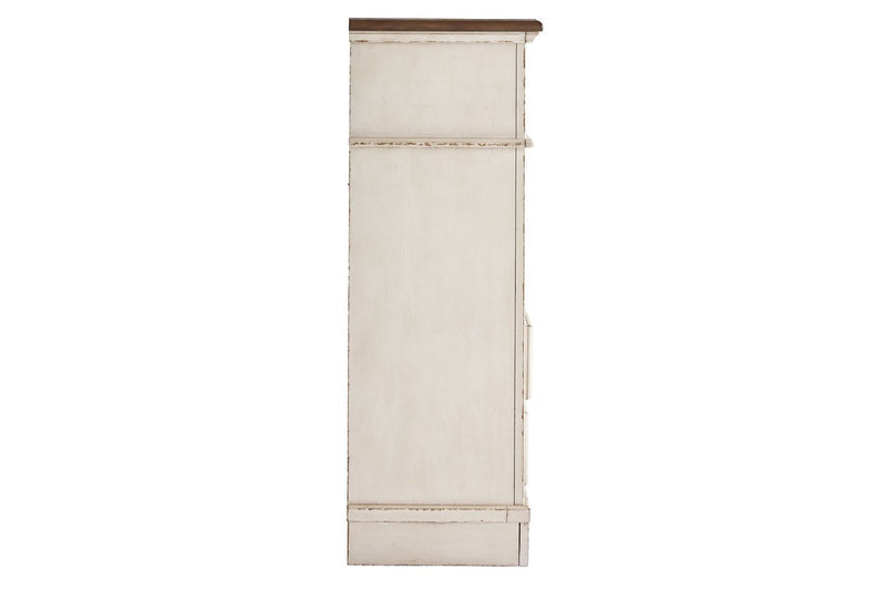 Realyn Chipped White Chest of Drawers - Lara FurnitureChest