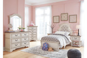 Realyn Chipped White Chest of Drawers - Lara FurnitureChest