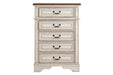 Realyn Chipped White Chest of Drawers - Gate FurnitureChest