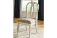 Realyn Chipped White Dining Chair (Set of 2) - Gate FurnitureDining Chair