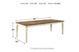 Realyn Chipped White Dining Extension Table - Gate FurnitureDining Table
