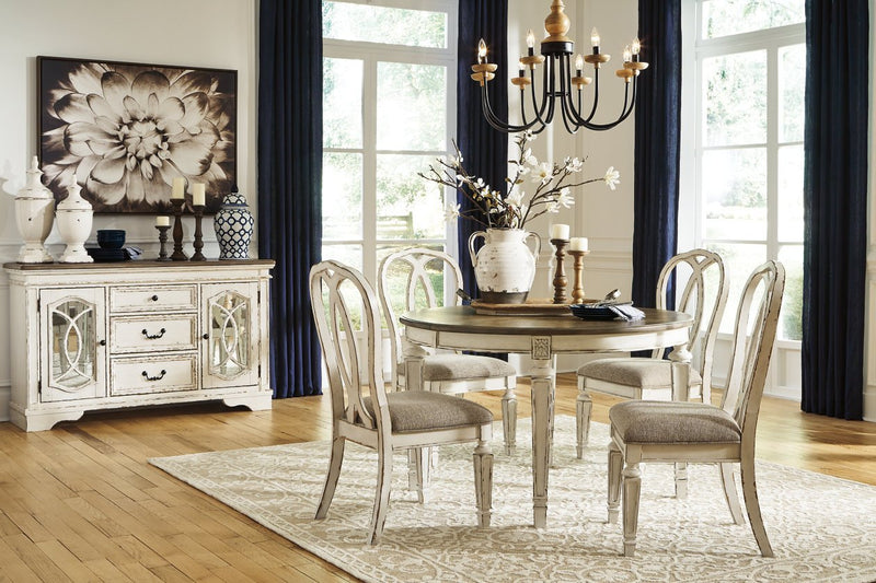 Realyn Chipped White Dining Extension Table - Lara FurnitureDining Table