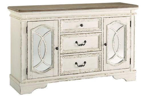 Realyn Chipped White Dining Server - Gate FurnitureCabinet