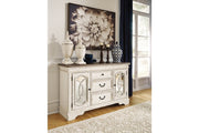Realyn Chipped White Dining Server - Lara FurnitureCabinet