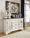 Realyn Chipped White Dining Server - Gate FurnitureCabinet