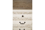 Realyn Chipped White Dining Server - Lara FurnitureCabinet