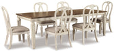 Realyn Chipped White Extendable Ribbon Dining Set - Gate FurnitureDining Room Set