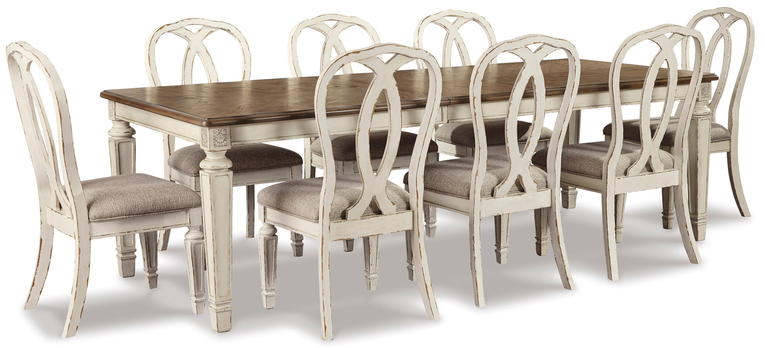 Realyn Chipped White Extendable Ribbon Dining Set - Gate FurnitureDining Room Set