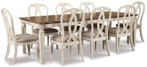 Realyn Chipped White Extendable Ribbon Dining Set - Gate FurnitureDining Room Set