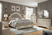 Realyn Chipped White Footboard Storage Platform Bedroom Set - Lara FurnitureBedroom Set