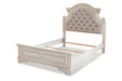 Realyn Chipped White Full Panel Bed - Gate FurnitureFull Bed