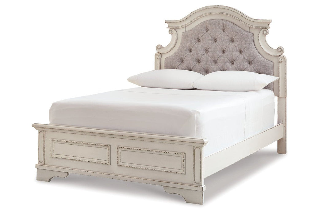 Realyn Chipped White Full Panel Bed - Gate FurnitureFull Bed