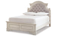 Realyn Chipped White Full Panel Bed - Gate FurnitureFull Bed