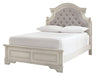 Realyn Chipped White Full Upholstered Bed - Gate FurnitureFull Bed