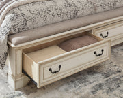 Realyn Chipped White King Storage Panel Bed - Gate FurnitureKing Bed
