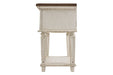 Realyn Chipped White Nightstand - Gate FurnitureNightstand