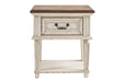 Realyn Chipped White Nightstand - Gate FurnitureNightstand