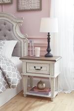 Realyn Chipped White Nightstand - Lara FurnitureNightstand