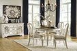 Realyn Chipped White Oval Dining Room Set - Gate FurnitureDining Room Set