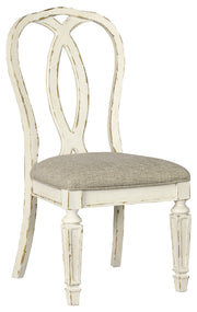 Realyn Chipped White Oval Dining Room Set - Gate FurnitureDining Room Set