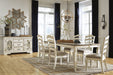 Realyn Chipped White Rectangular Dining Room Set - Gate FurnitureDining Room Set