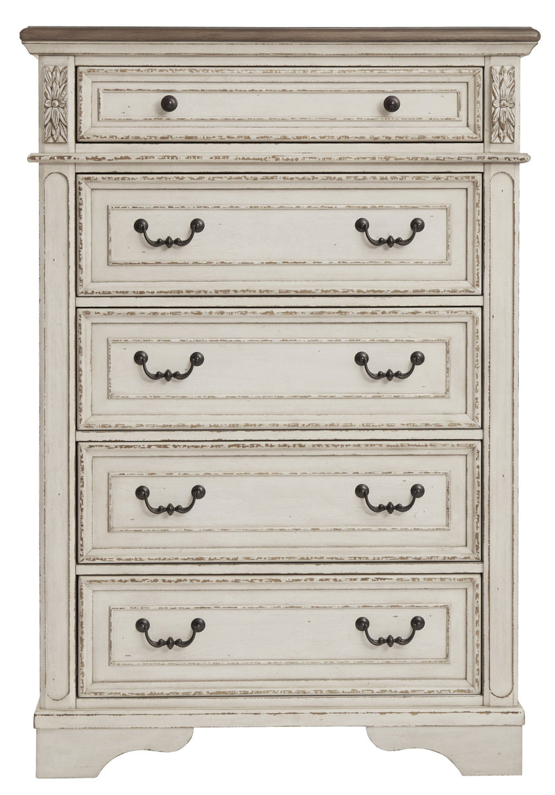 Realyn Chipped White Storage Panel Bedroom Set - Gate FurnitureBedroom Set