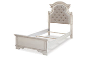 Realyn Chipped White Twin Panel Bed - Lara FurnitureTwin Bed