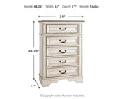 Realyn King Panel Bed, Dresser, Chest and 2 Nightstands - B743B97