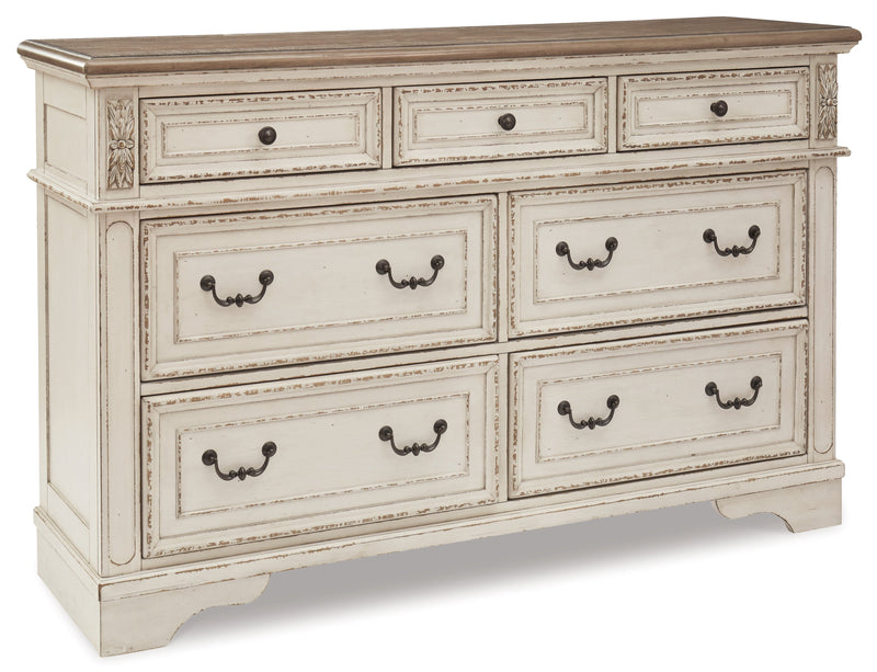 Realyn Queen Upholstered Bed with Dresser in Two-tone from Ashley - Lara Furniture
