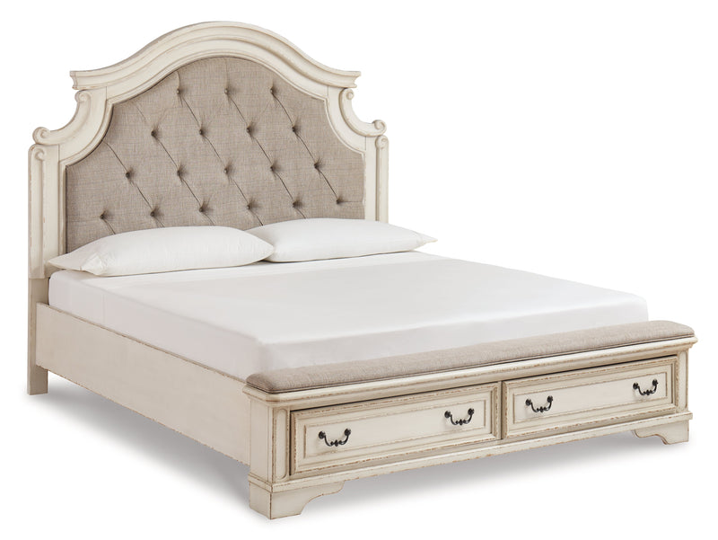 Realyn Queen Upholstered Bed with Dresser in Two-tone from Ashley - Lara Furniture