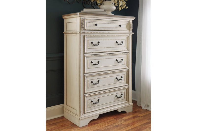 Realyn Two - tone Chest of Drawers - Lara FurnitureChest