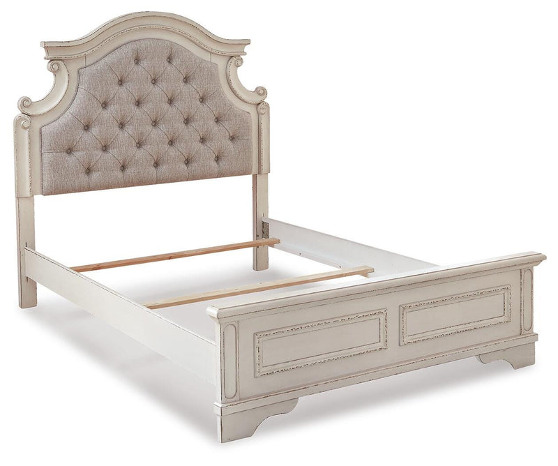 Realyn Two-tone Full Panel Bed, Dresser, Mirror and Nightstand - B743B85