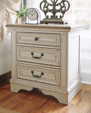 Realyn Two-tone King Panel Bed, Dresser, Mirror and 2 Nightstands - B743B70
