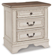 Realyn Two-tone King Panel Bed, Vanity, Chest and 2 Nightstands - B743B73