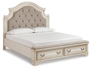 Realyn Two-tone King Storage Bed, Chest and 2 Nightstands - B743B50
