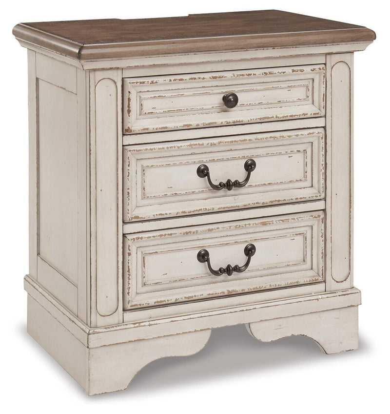 Realyn Two-tone King Storage Bed, Chest and 2 Nightstands - B743B50