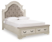 Realyn Two-tone Queen Panel Bed, Dresser, Mirror and 2 Nightstands - B743B83