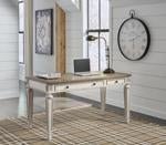 Realyn White/Brown 60" Home Office Desk - Lara FurnitureOffice Desks