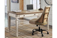 Realyn White/Brown 60" Home Office Desk - Gate FurnitureOffice Desks