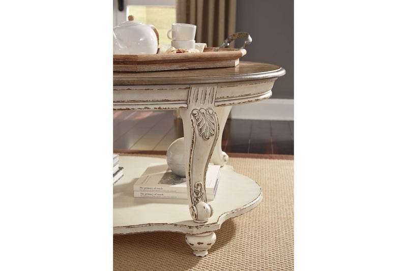 Realyn White/Brown Coffee Table - Lara FurnitureCoffee Table