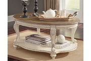 Realyn White/Brown Coffee Table - Lara FurnitureCoffee Table